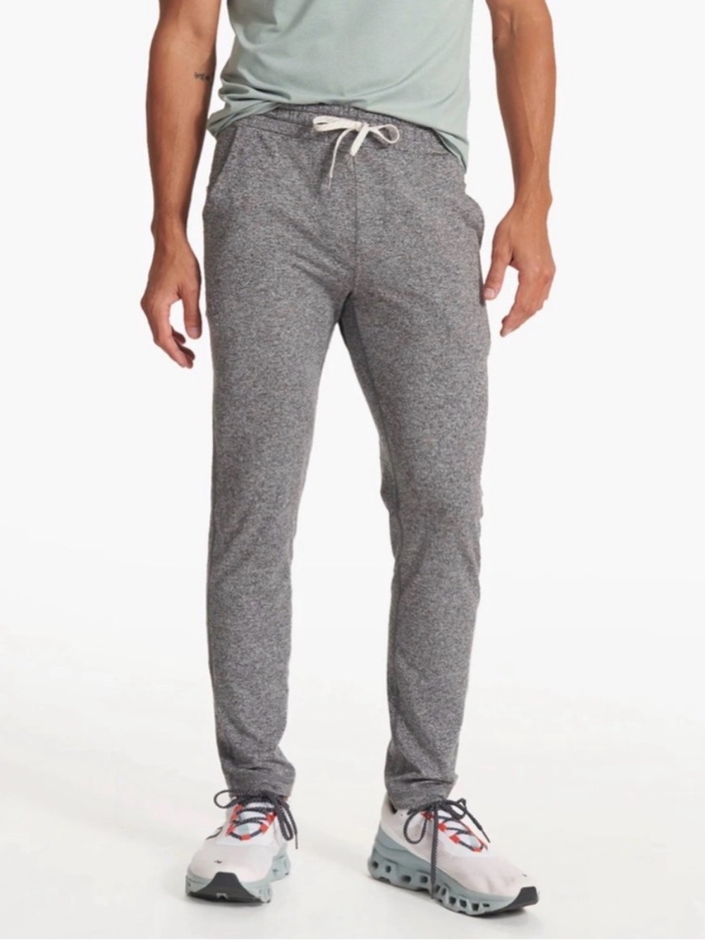 VUORI Ponto Performance Pant in Heather Grey Size L